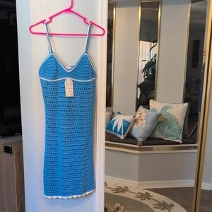 Blue Crochet Dress